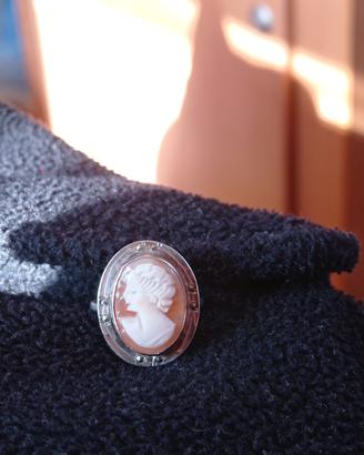 anello argento con cameo