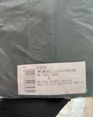 Completo Impermeabile Giacca Pantalone XL