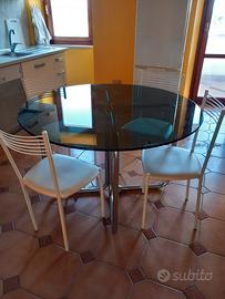 tavolo rotondo vetro con sedie
