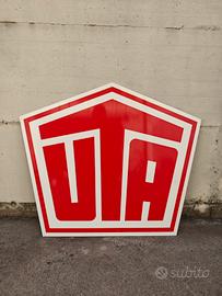 Insegna / tabella in ferro smaltato UTA carburanti