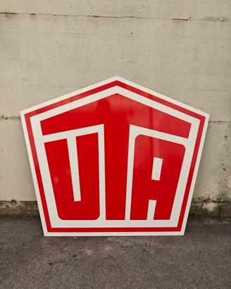 Insegna / tabella in ferro smaltato UTA carburanti