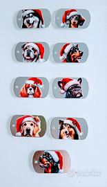 Medagliette personalizzate cani Natale 
