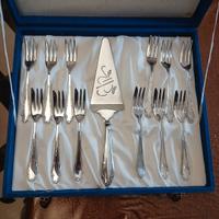 Set 12 Forchettine più paletta Silver Plated 