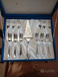 Set 12 Forchettine più paletta Silver Plated 