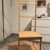 Porta asciugamani in bambù per bagno con ripiano