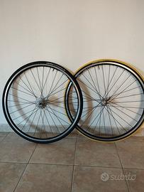 Coppia ruote bici corsa vintage