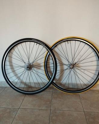 Coppia ruote bici corsa vintage