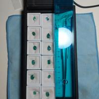 Lotto di smeraldi zambiani naturali 16.33 carati