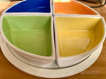 Piatto con ciotole ideale aperitivo