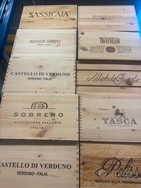 Cassetta legno vino vuota