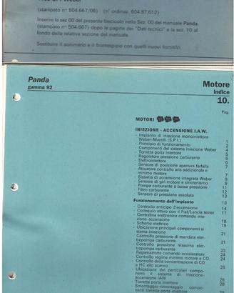 MANUALE ASSISTENZA TECNICA FIAT PANDA GAMMA 1992