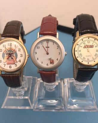 Lotto di 3 orologi pubblicitari anni '90/2000