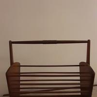 porta riviste e porta asciugamani legno