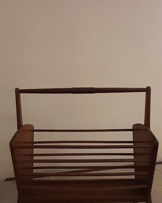 porta riviste e porta asciugamani legno