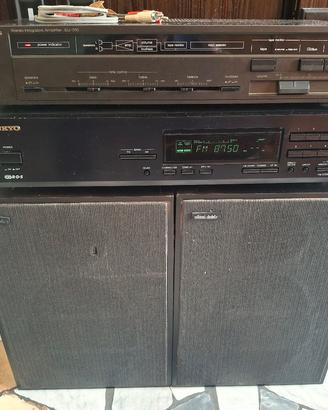  amplificatore technics e radio onkyo  le cas