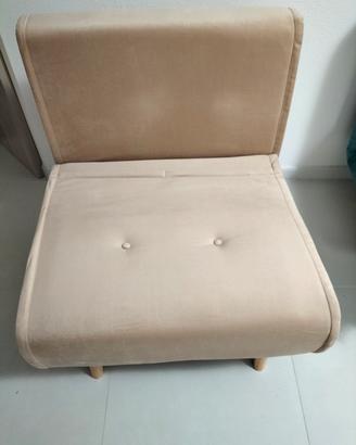 Divano letto/Poltrona letto in velluto 
