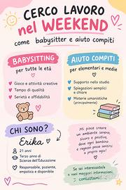 supporto compiti o babysitter weekend