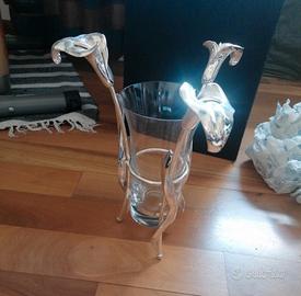 Vaso in cristallo stile liberty