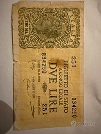 Banconota da Due lire del  1944