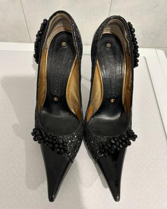 Décolleté in vernice nera Gianmarco Lorenzi.