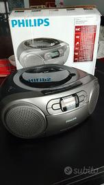 Philips AZB600/12 Radio, Stereo CD, Argento