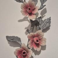 Ramo fiori peltro e Capodimonte