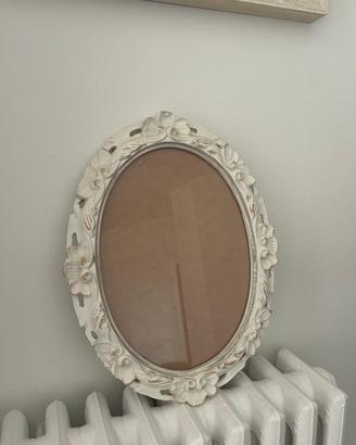 Elegante Cornice Ovale Shabby Chic - 35x46 cm