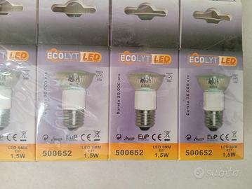 10 PZ faretti led E27 1,5w