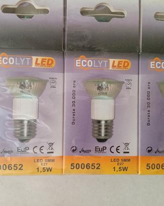 10 PZ faretti led E27 1,5w