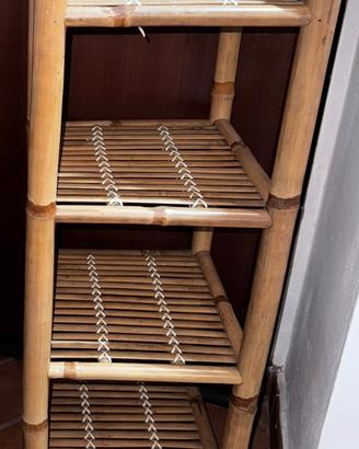 Scaffale bambú vintage 4 ripiani