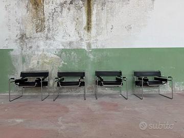 Quattro poltrone in stile Wassily anni 70'