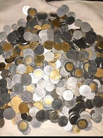 lotto monete lira italiana 10 pezzi  originali 
