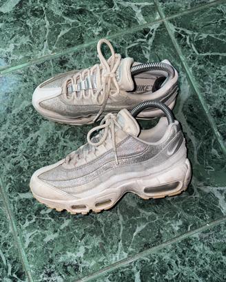 Nike air max 95 argento bianche taglia 36 donna