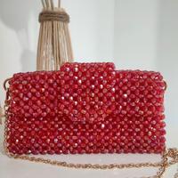 Borsa da sera di perline rossa Handmade ❤️