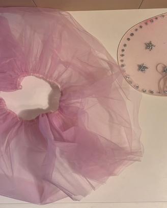 Gonnellina tulle lilla + ali