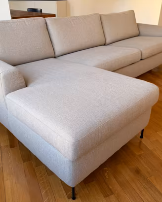 DIVANO LETTO a L 3 posti con materasso beige