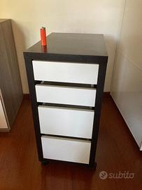 Cassettiera Ikea MICKE con rotelle, cm 35x75