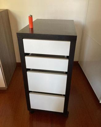 Cassettiera Ikea MICKE con rotelle, cm 35x75