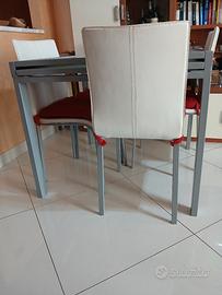 tavolo vetro e sedie 