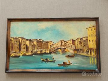 VENEZIA ETERNA: LA LUCE DORATA A RIALTO- TELA 1921