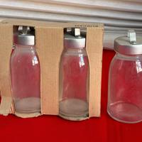 3 Barattoli in vetro nuovi.