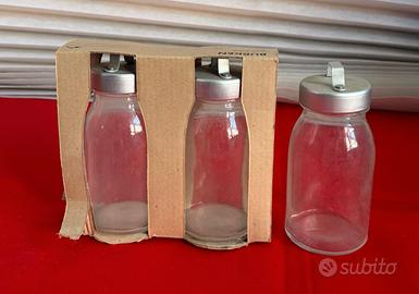 3 Barattoli in vetro nuovi.