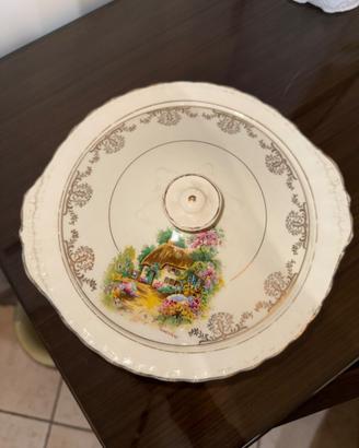 Zuppiera inglese vintage con coperchio
