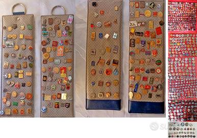 Spille Pins varie con espositore, vintage
