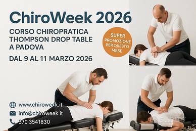Corso Chiropratica Thompson e strumentale a Padova