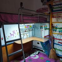 letto rialzato Ikea con scrivania