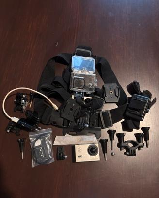 1080p FullHD Action Camera, Full Accessori + Extra