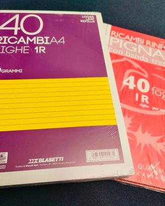 ricambi a righe per quaderni con anelli