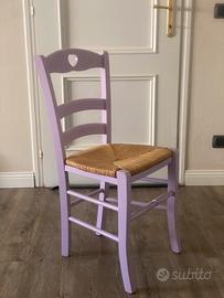 Sedia provenzale color lilla