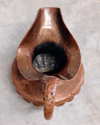 Antica brocca in rame cm 16
